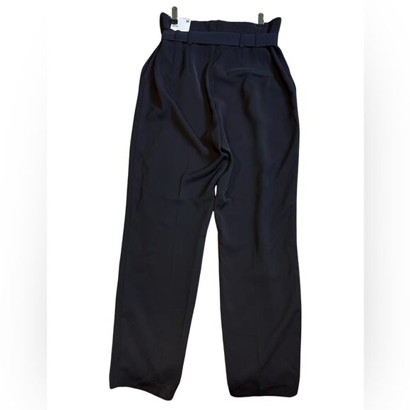 EXPRESS High-Waisted Belted Paperbag Ankle Pants - Picture 3 of 5